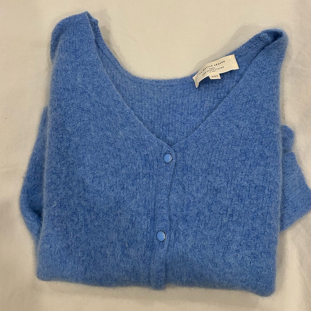 Blue V-Neck Sezane Barry Sweater